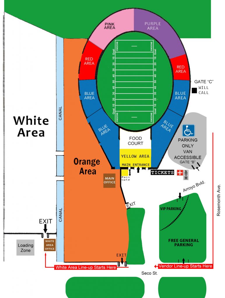 Rose Bowl Layout Map